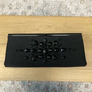 Elegant Black Clutch with Embellishments